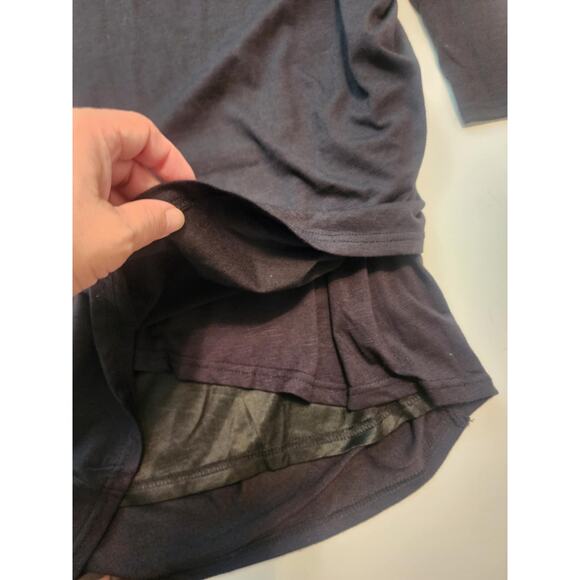 BTFBM Long Sleeve Shirt Dress, Ruched Side, Black, M, NWT - Picture 4 of 7